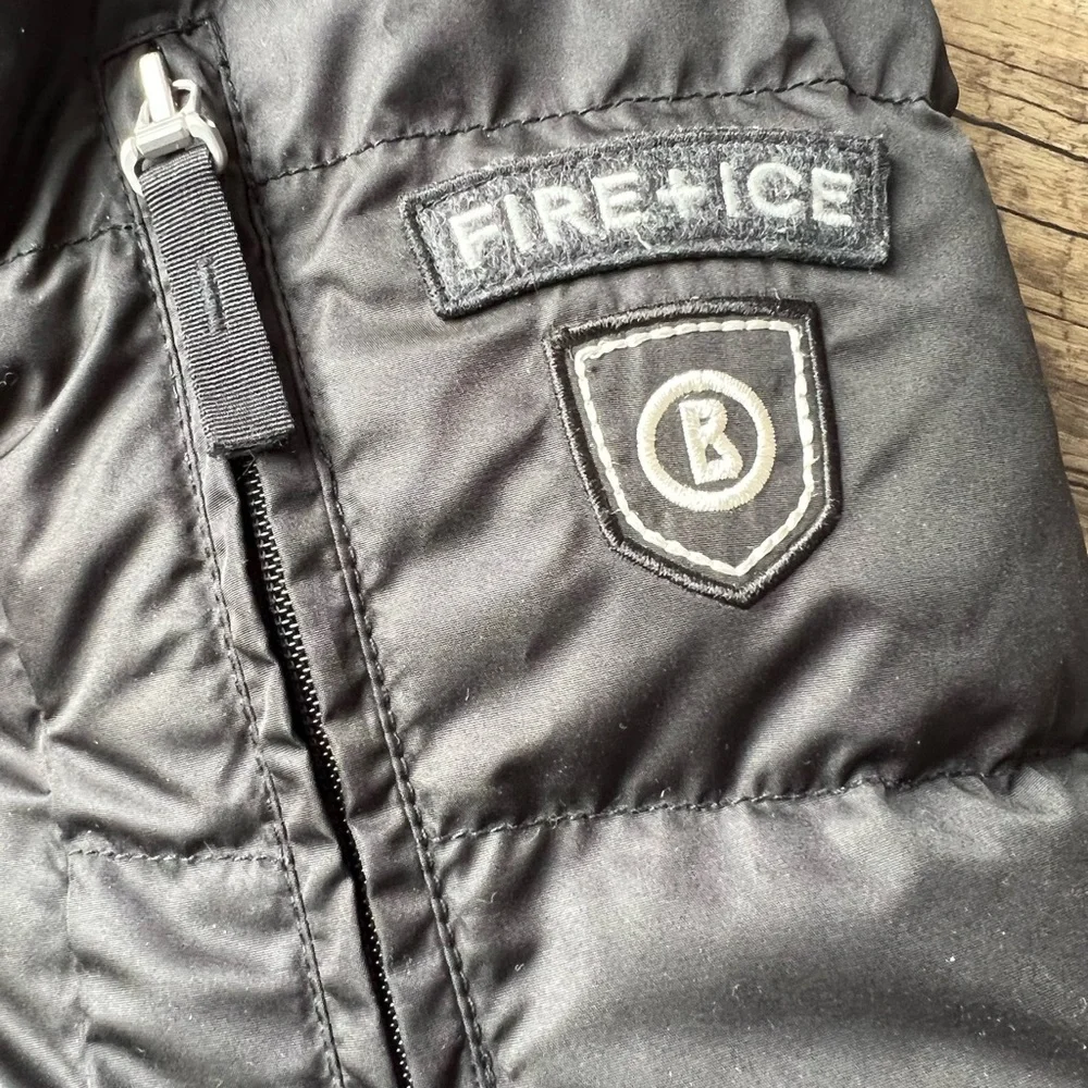 Bogner Fire Ice Down Puffer Ski Jacket Coat Fur Hood Black M/L 12 - Picture 4 of 14